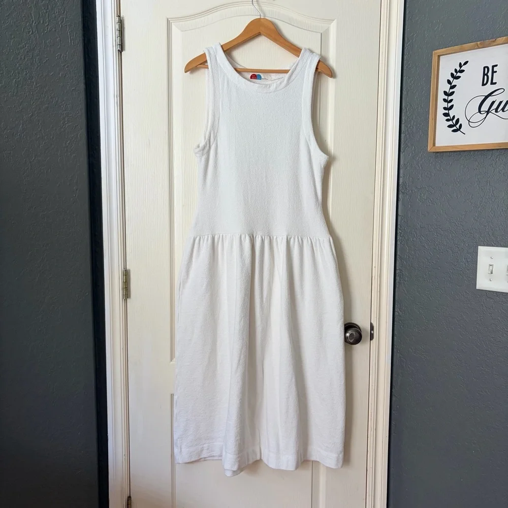 Free People Beach Terry Cloth Sleeveless Maxi Dress, Bathing Suit Cover, Large - Picture 2 of 11